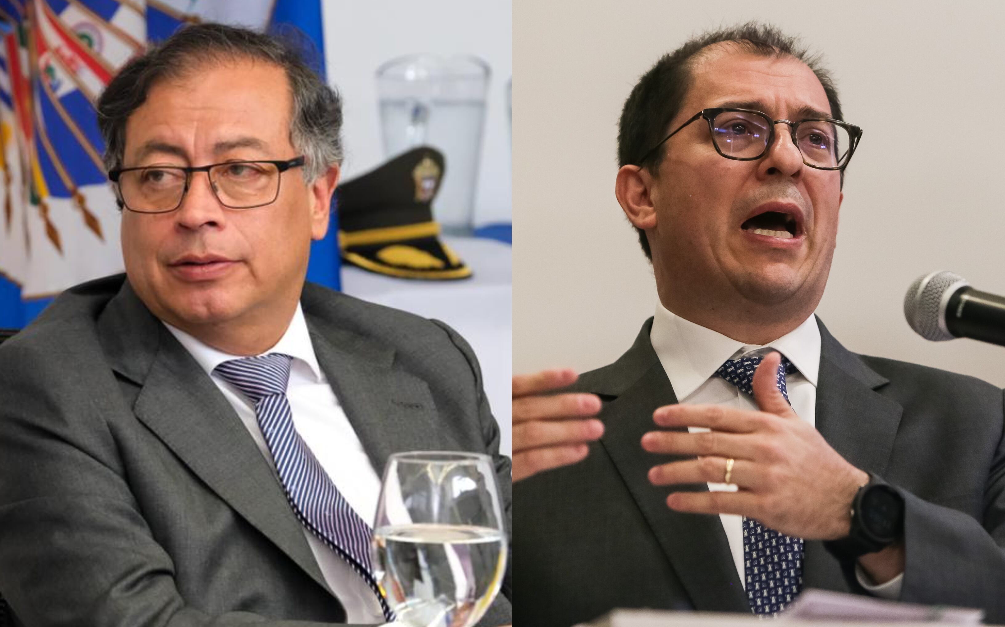 Presidente Gustavo Petro y fiscal Francisco Barbosa. Fotos: Colprensa