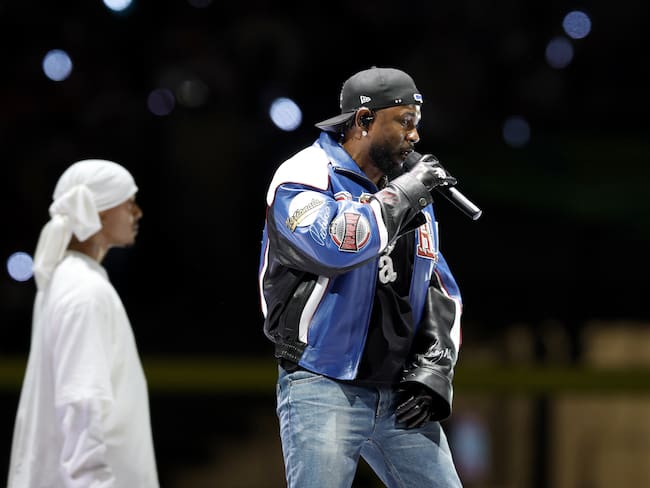 Kendrick Lamar en el Super Bowl 2025. Foto: Getty Images.