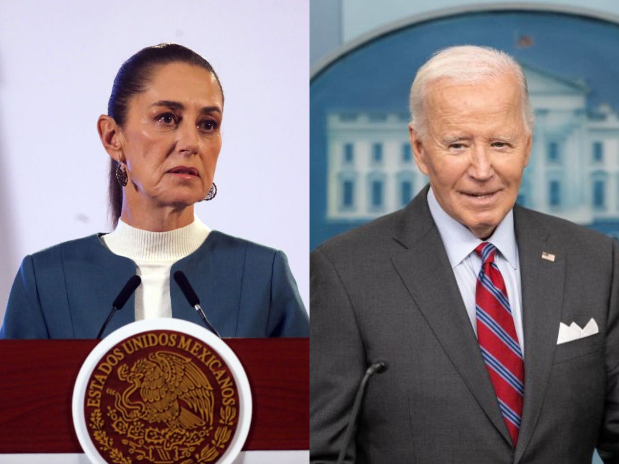 Claudia Sheinbaum y Joe Biden. I Foto: Getty Images.