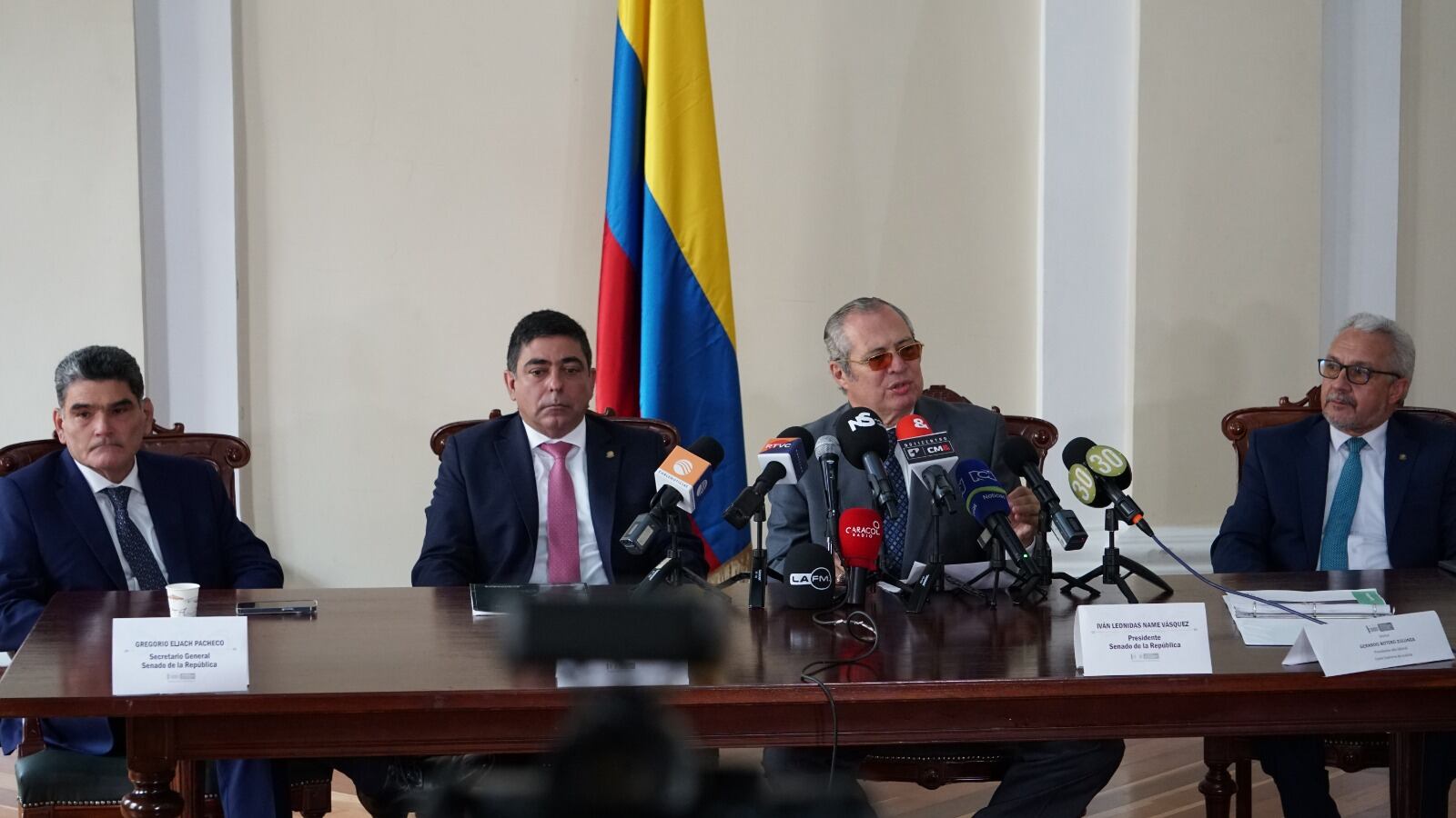 Fernando Castillo, presidente de la Corte Suprema de Justicia (izquierda centro). Foto: W Radio.