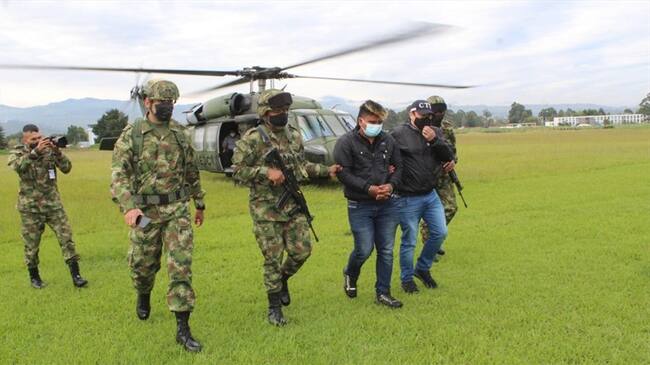 El hombre fue puesto a disposición de la Fiscalía General de la Nación . Foto: Ejército Nacional