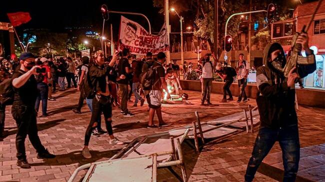 Este 18 de septiembre fue capturada alias Erika, quien al parecer también está vinculada con los actos vandálicos registrados en Bogotá en los últimos días. Foto: Getty Images / JOAQUIN SARMIENTO