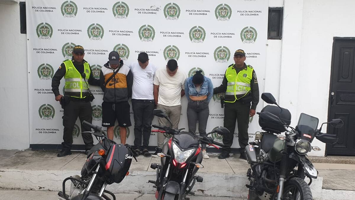 Capturan a cuatro personas en Santa Marta dedicadas al hurto de motocicletas