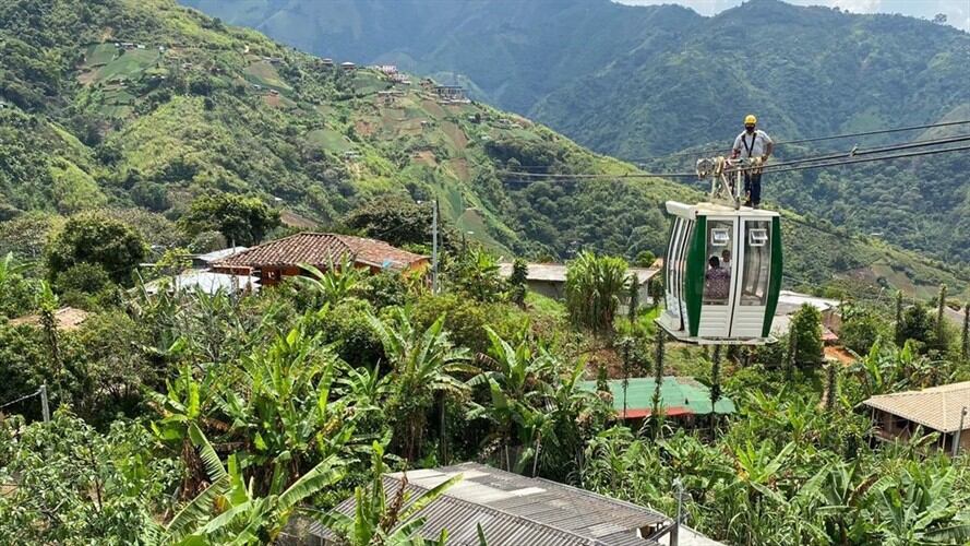 Cable de San Sebatián de Palmitas en Medellín. Foto: Cortesía Dagrd Medellín