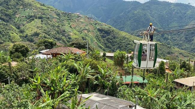 Cable de San Sebatián de Palmitas en Medellín. Foto: Cortesía Dagrd Medellín