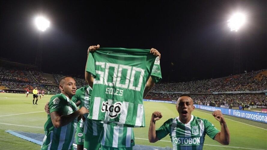 Nacional llega a los 5000 goles en el fútbol profesional. Foto: @nacionaloficial/ Twitter