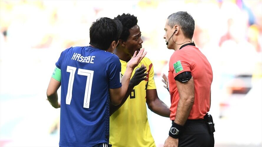 El chocoano Carlos Sánchez se convirtió en el primer jugador expulsado en el Mundial de Rusia 2018. Foto: Getty Images
