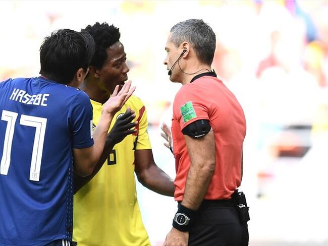 El chocoano Carlos Sánchez se convirtió en el primer jugador expulsado en el Mundial de Rusia 2018. Foto: Getty Images