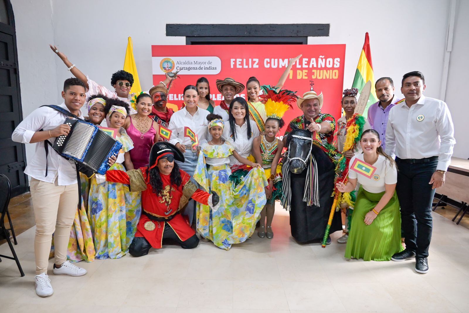 Los actores festivos se reúnen en torno a los 491 años de Cartagena | Foto: Alcaldía de Cartagena