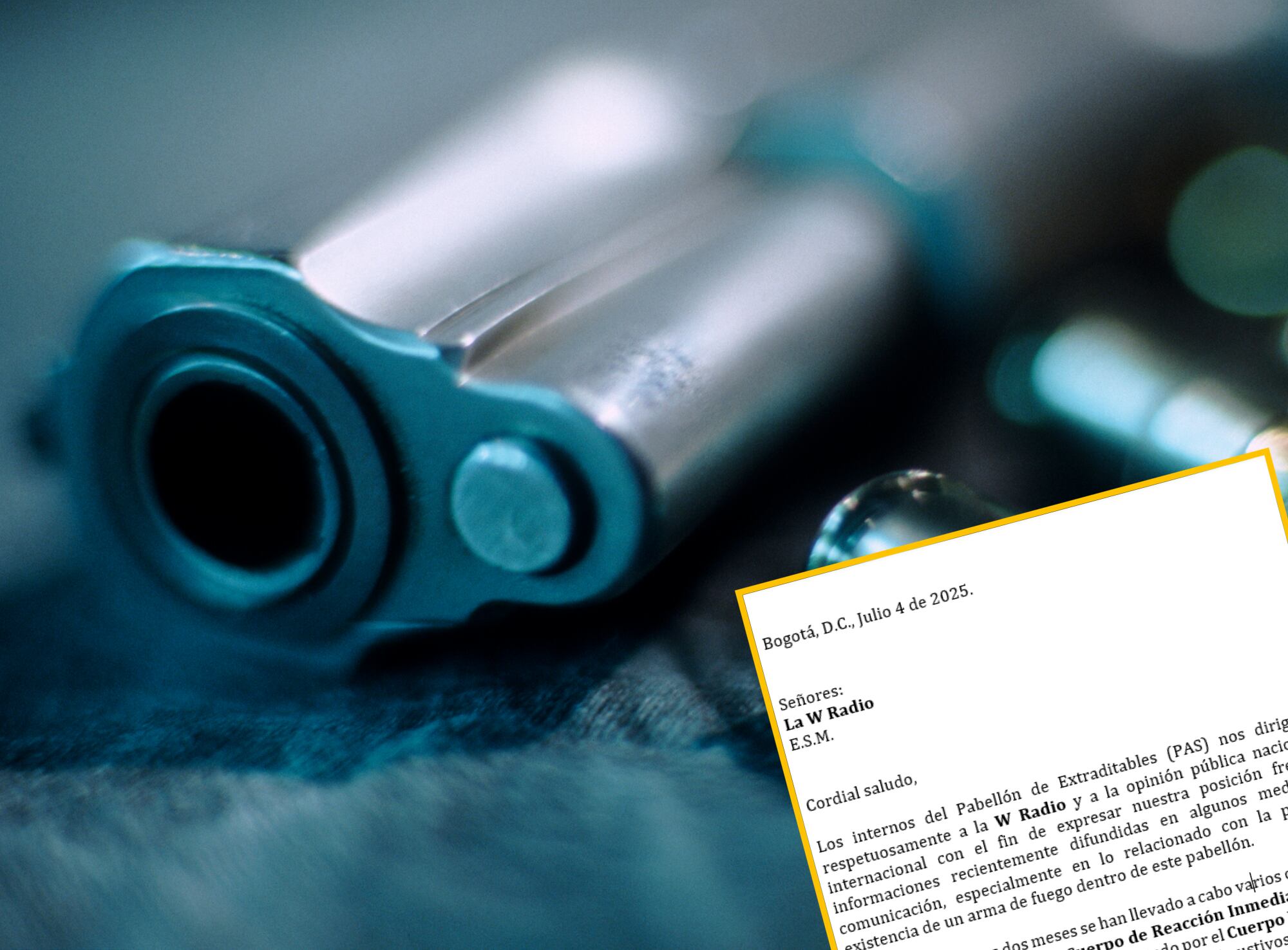 Carta de internos de pabellón extraditables de La Picota: habla de pistola que escondió ‘Pipe Tuluá’