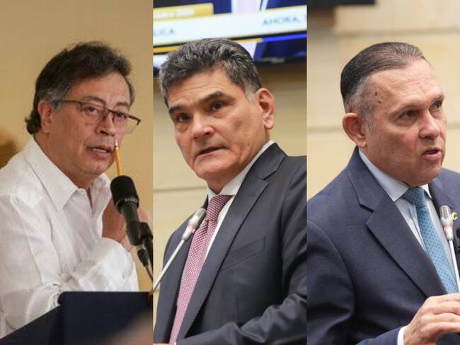 Gustavo Petro, Gregorio Eljach y Efraín Cepeda. Fotos: Colprensa.