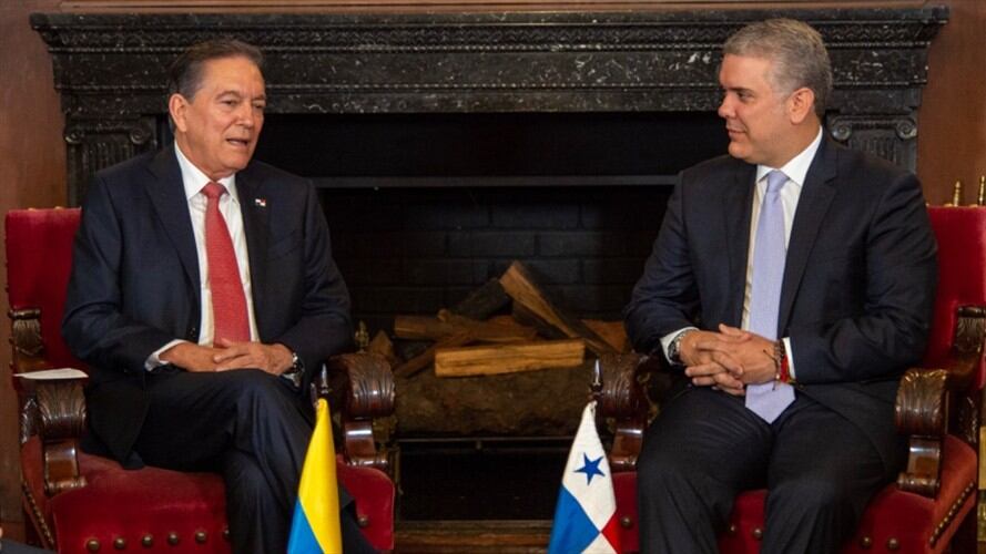 Encuentro entre Iván Duque y Laurentino Cortizo para fortalecer vínculos con Panamá. Foto: Presidencia