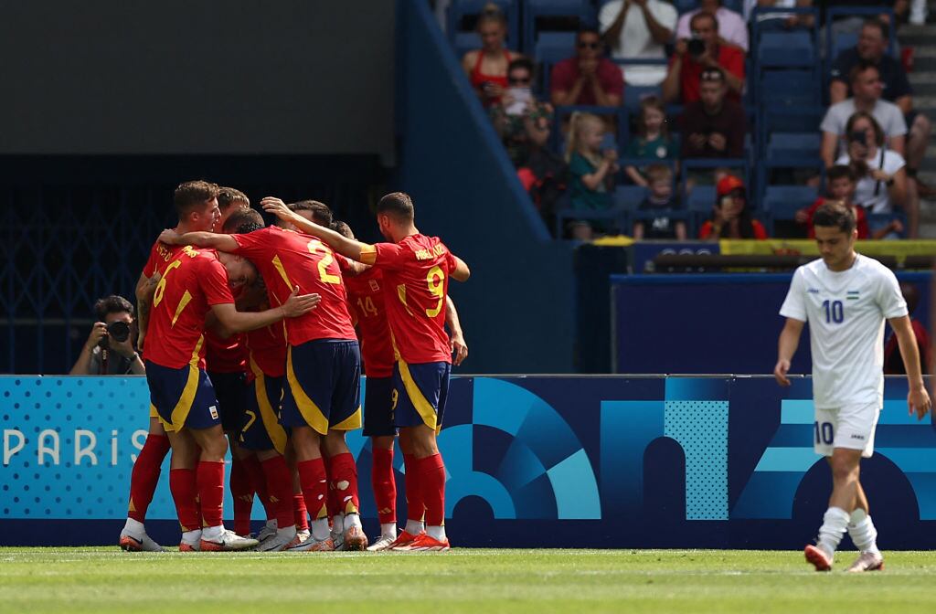 España vs Uzbekistán en los Juegos Olímpicos 2024. I Foto: FRANCK FIFE/AFP via Getty Images.