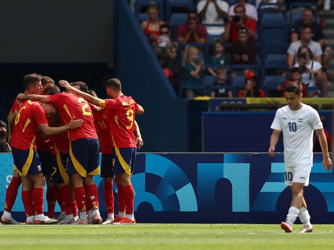 España vs Uzbekistán en los Juegos Olímpicos 2024. I Foto: FRANCK FIFE/AFP via Getty Images.