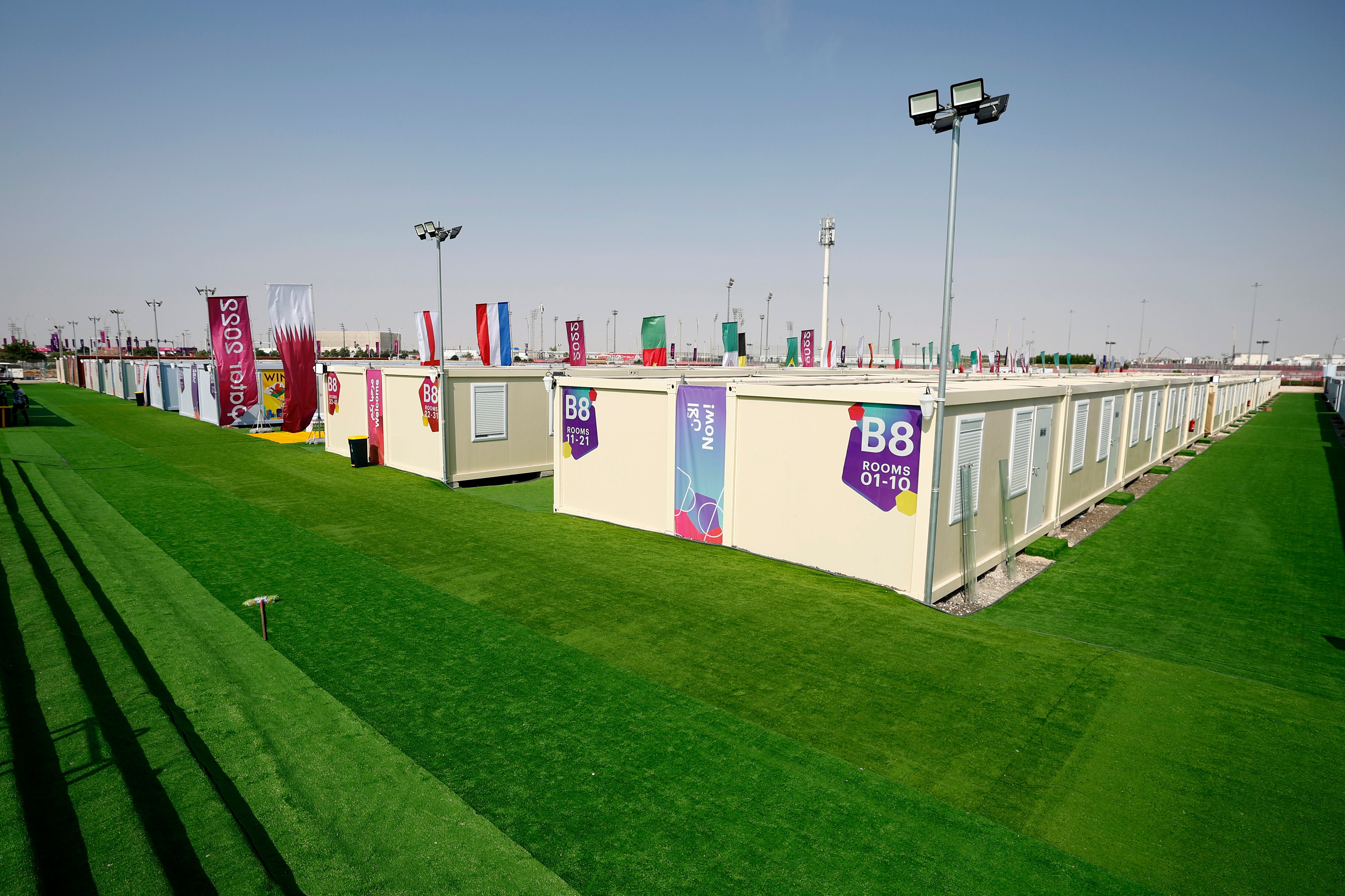 Villa para fanáticos en Qatar. (Photo by Fu Tian/China News Service via Getty Images)