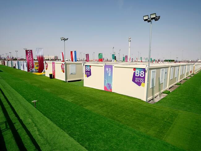 Villa para fanáticos en Qatar. (Photo by Fu Tian/China News Service via Getty Images)