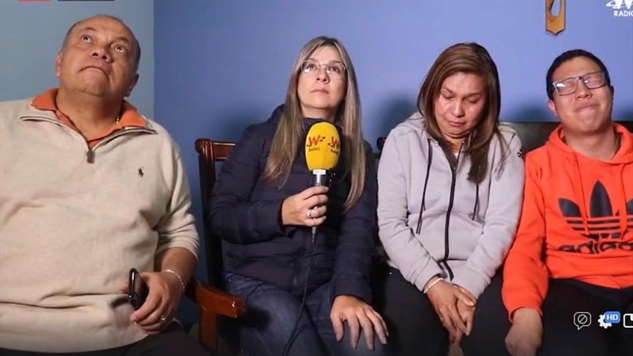 La familia de Luis Andrés Colmenares. Foto: W Radio