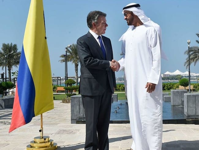 Santos dice que Emiratos posee mucho de lo que Colombia necesita. Foto: Presidencia