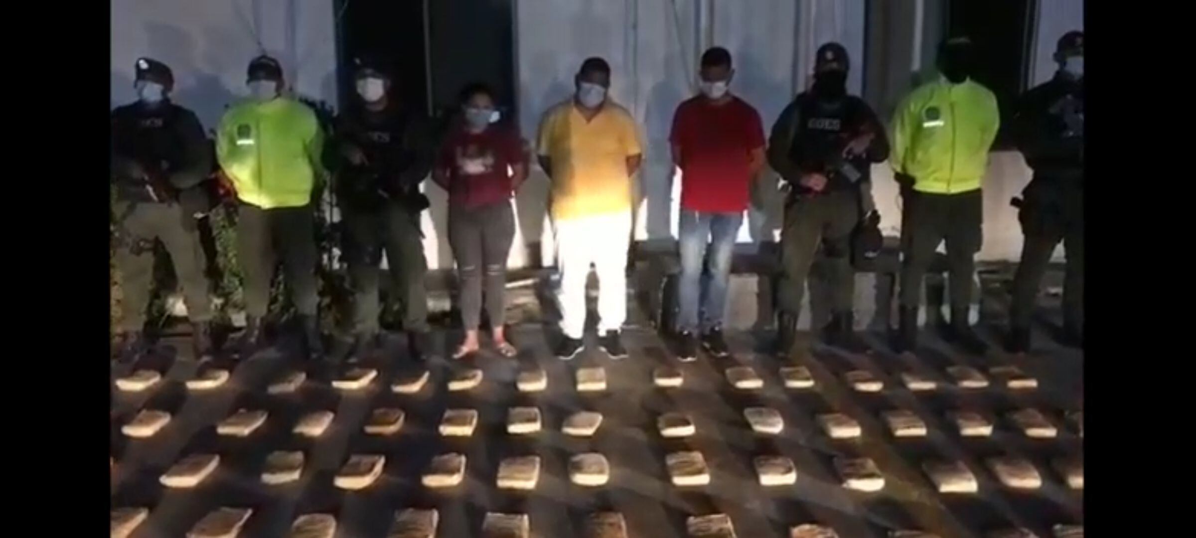 Los capturados serían los encargados de la distribución de los estupefacientes. Foto: Policía Metropolitana de Barranquilla.