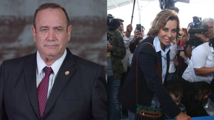 Alejandro Giammattei y Sandra Torres. Foto: Agencia Anadolu