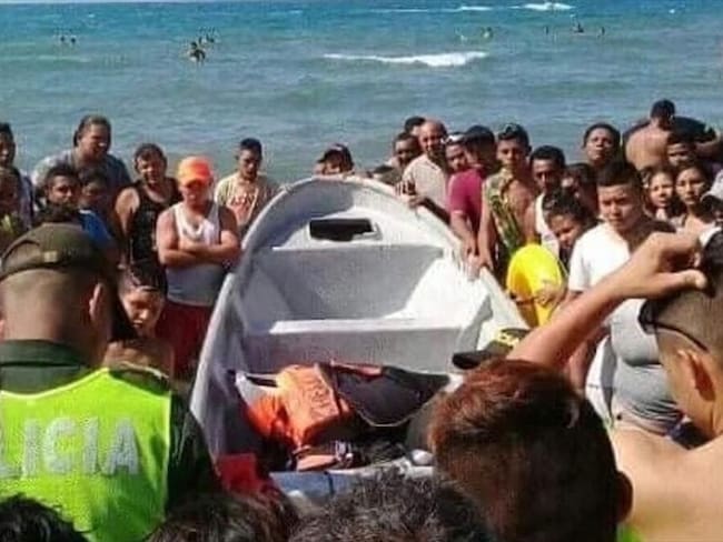 Accidente marítimo deja cuatro personas heridas en Coveñas. Foto: Cortesía