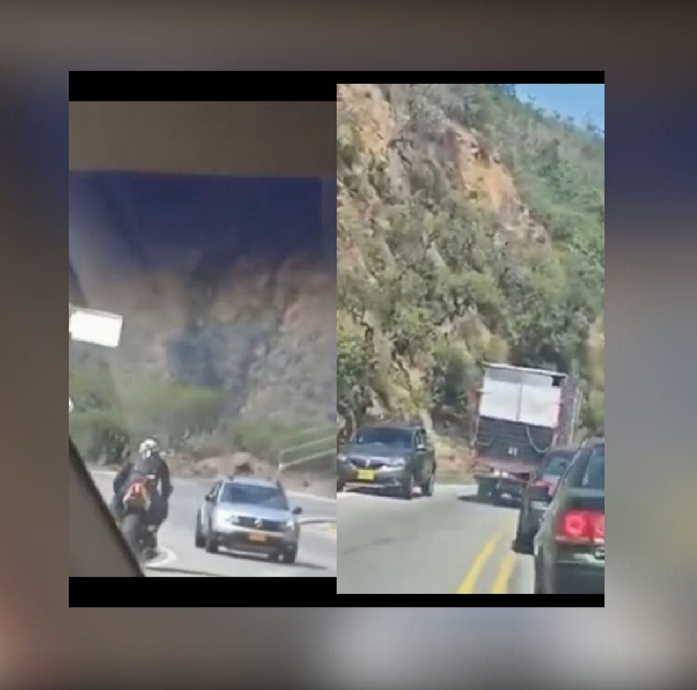 Imprudencias viales/ tomada de videos de aficionados 