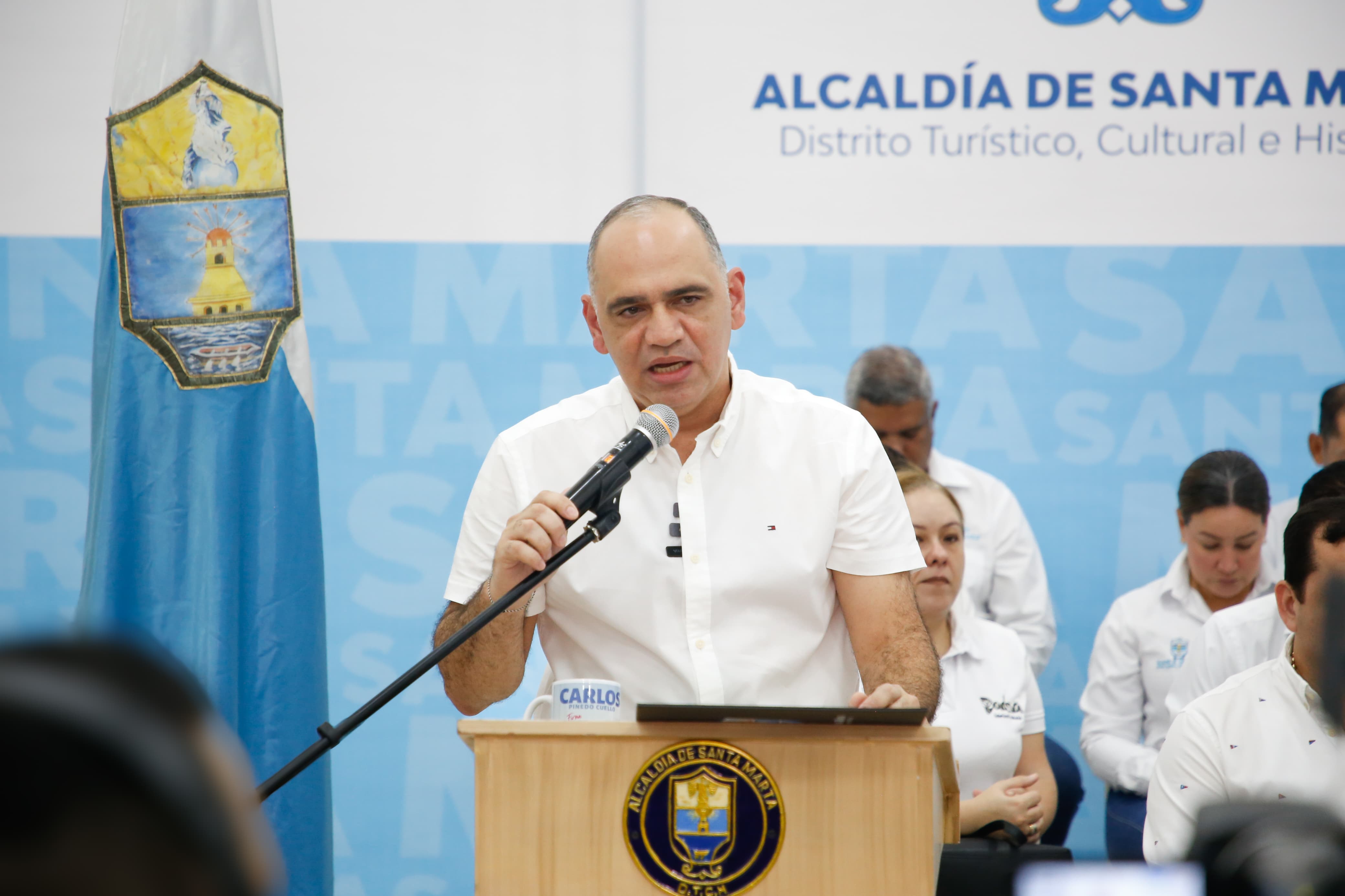 Alcalde de Santa Marta Carlos Pinedo. Foto: Alcaldía Distrital