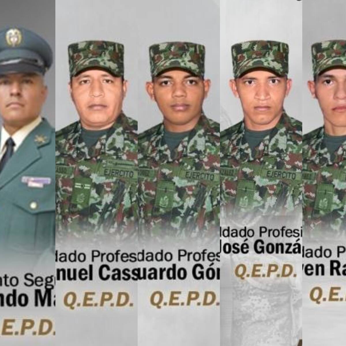 Fueron identificados los militares asesinados al caer en un campo minado en Antioquia