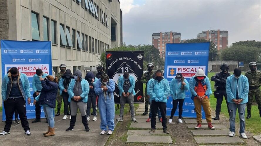 El abundante material obtenido por la Fiscalía evidenció que ‘La Empresa’ inició su actuar ilegal en el sector de ‘El Bronx’, en el centro de Bogotá. Foto: Cortesía/ Fiscalía.