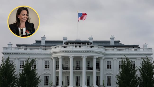 Maria Corina Machado y la Casa Blanca. Fotos: Carlos Becerra / Stock Getty Images.