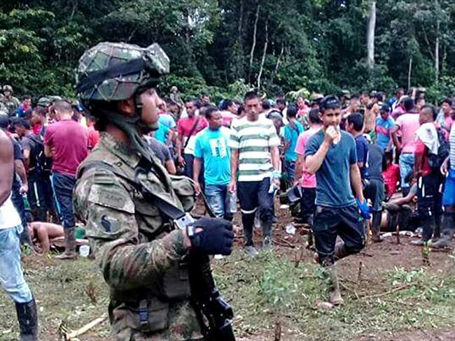 Campesinos de Tumaco murieron por disparos de fúsiles de la Fuerza Pública. Foto: Colprensa