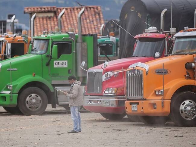 Paro camionero. Foto: Colprensa