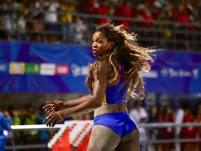 Catherine Ibarguen clasifica a la final del salto triple. Foto: Colprensa