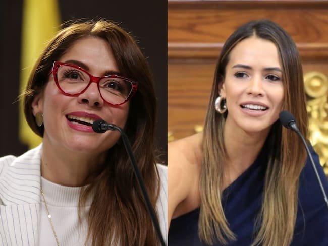 Las representantes Catherine Juvinao, de Alianza Verde, y María Fernanda Carrascal, del Pacto Histórico. Fotos: Colprensa.