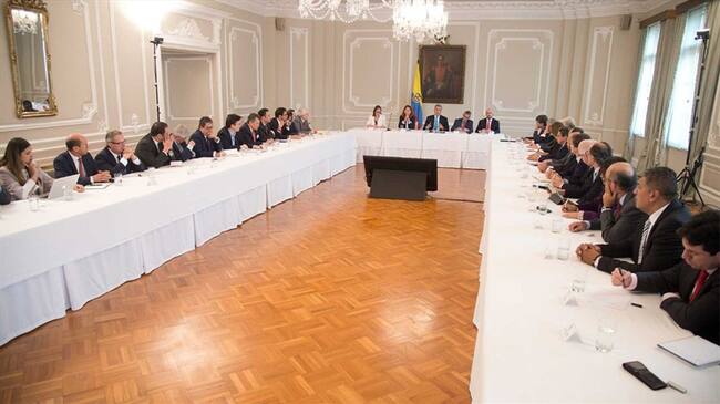 Duque invitó al Consejo Gremial al pacto para ajustar acuerdos de paz. Foto: Presidencia