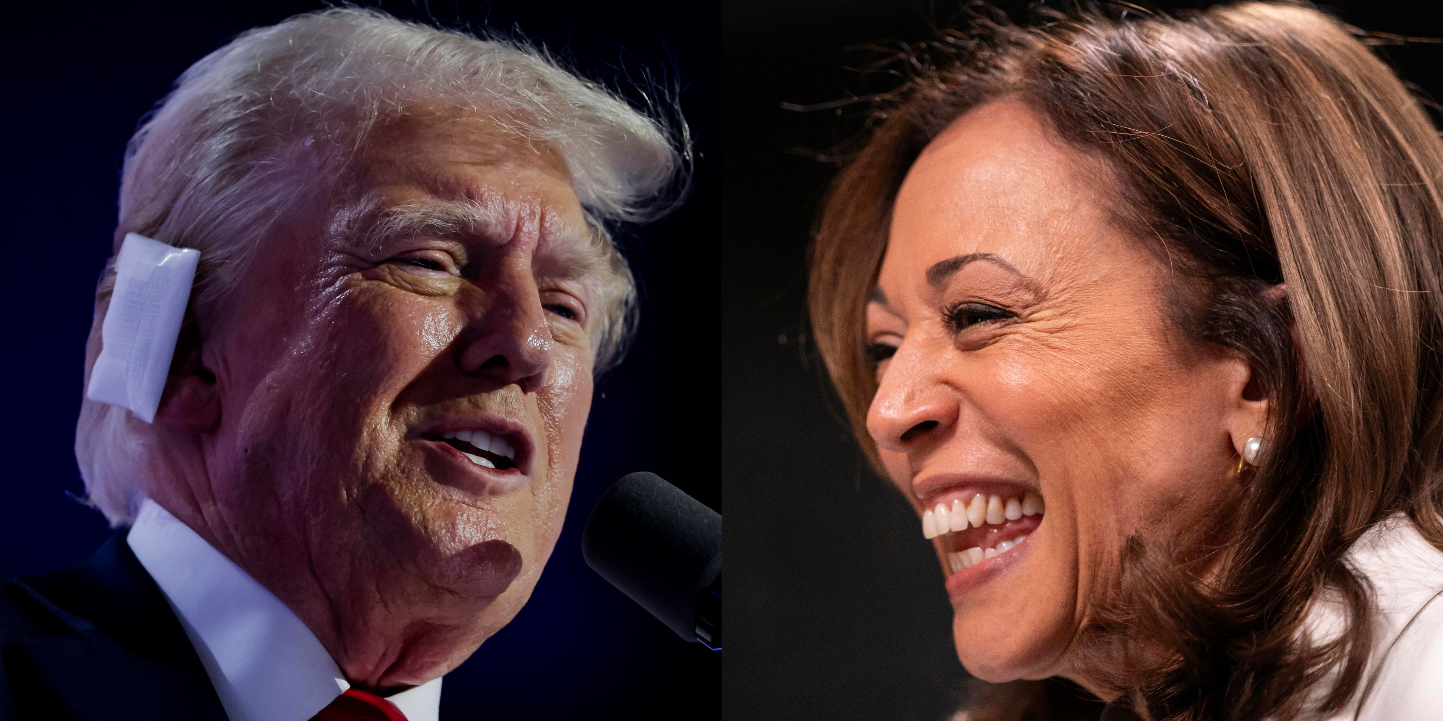 Kamala Harris y Donald Trump. EFE/ Allison Dinner/nathan Howard / Pool ARCHIVO