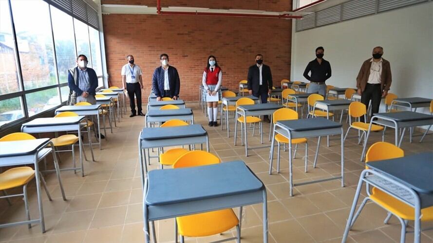 Salamanca también se refirió a las obras del Fondo de Financiamiento de Infraestructura Educativa. . Foto: Gobernación de Boyacá