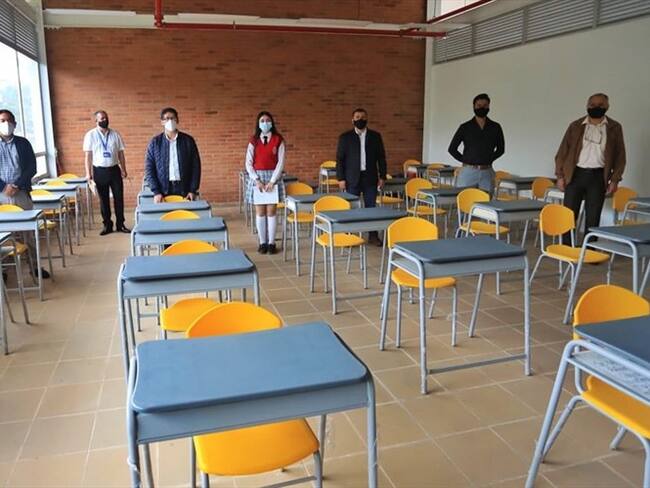 Salamanca también se refirió a las obras del Fondo de Financiamiento de Infraestructura Educativa. . Foto: Gobernación de Boyacá