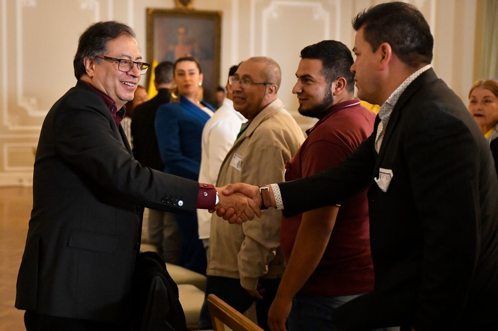 Gustavo Petro se reunión con gremio de taxistas. Foto: Presidencia