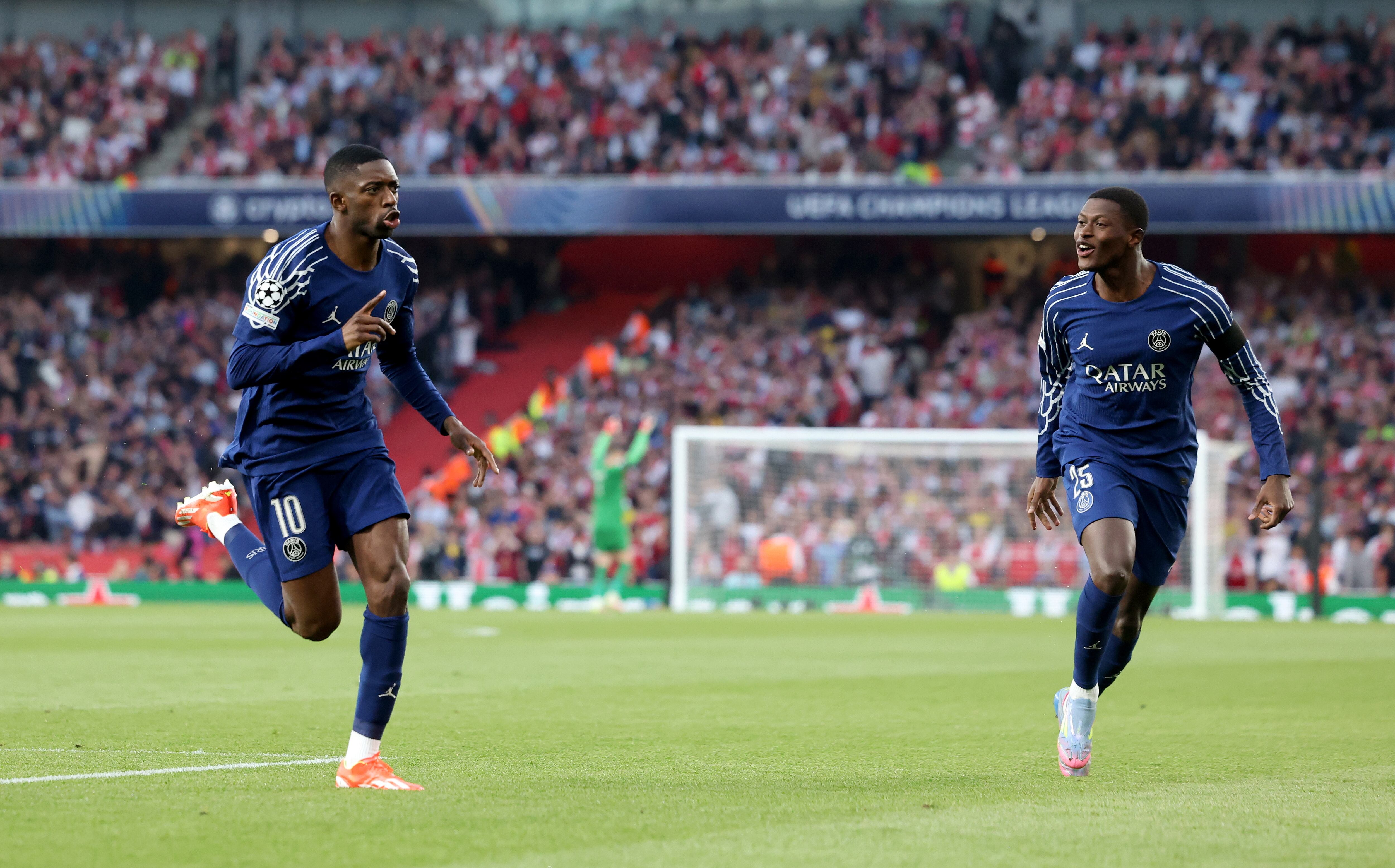 Arsenal vs. PSG. Foto: EFE.