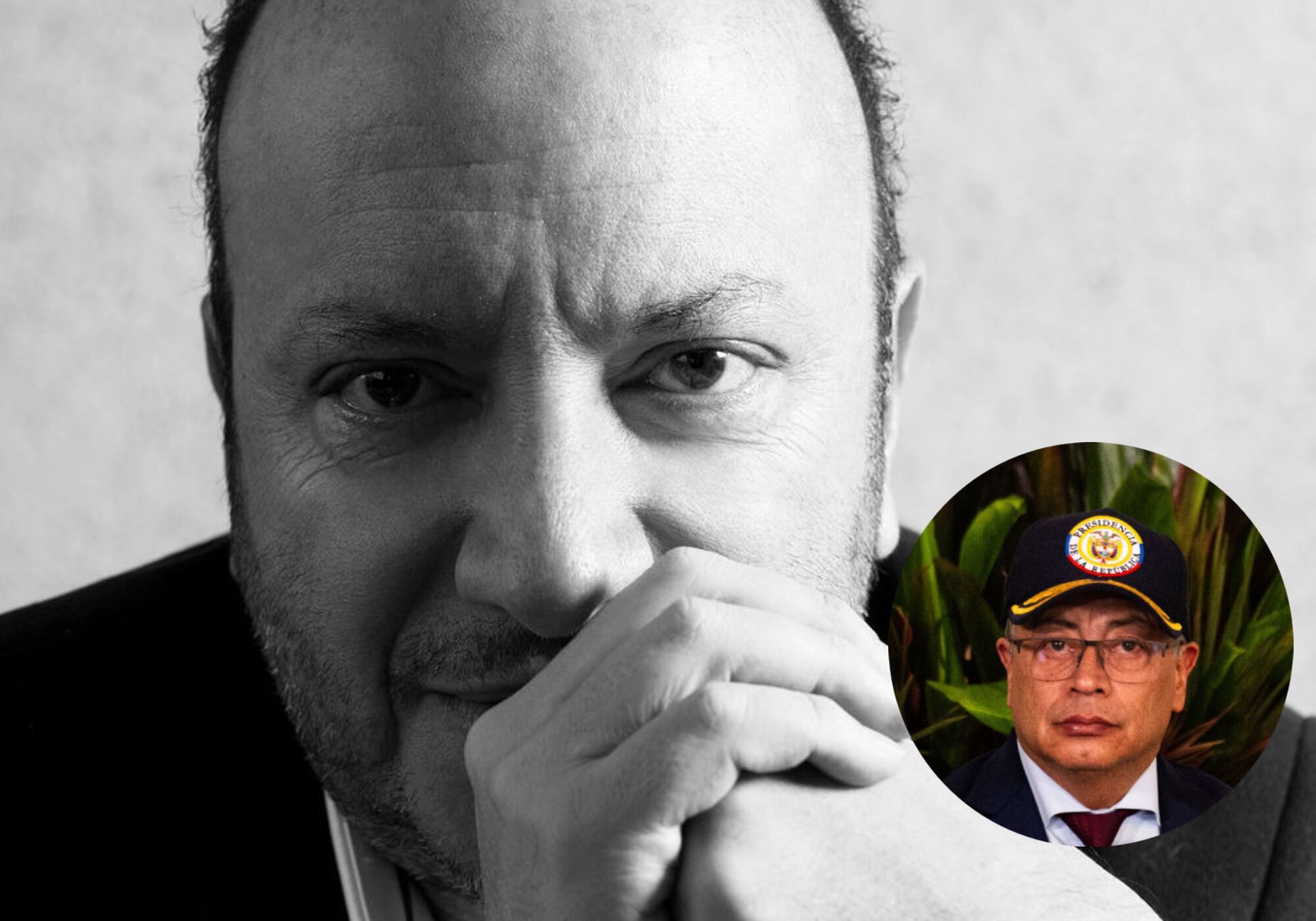 Julio Sánchez Cristo y Gustavo Petro. Foto: (Photo by Sebastian Barros/NurPhoto via Getty Images)