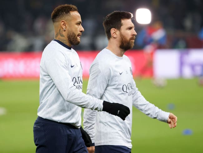 Neymar Jr y Lionel Messi en el Paris Saint Germain. Foto: Jean Catuffe/Getty Images.