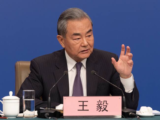 BEIJING (China), 07/03/2025.- El ministro de Asuntos Exteriores de China, Wang Yi, en una rueda de prensa sobre política exterior y relaciones exteriores con motivo de la Tercera Sesión de la XIV Asamblea Popular Nacional.