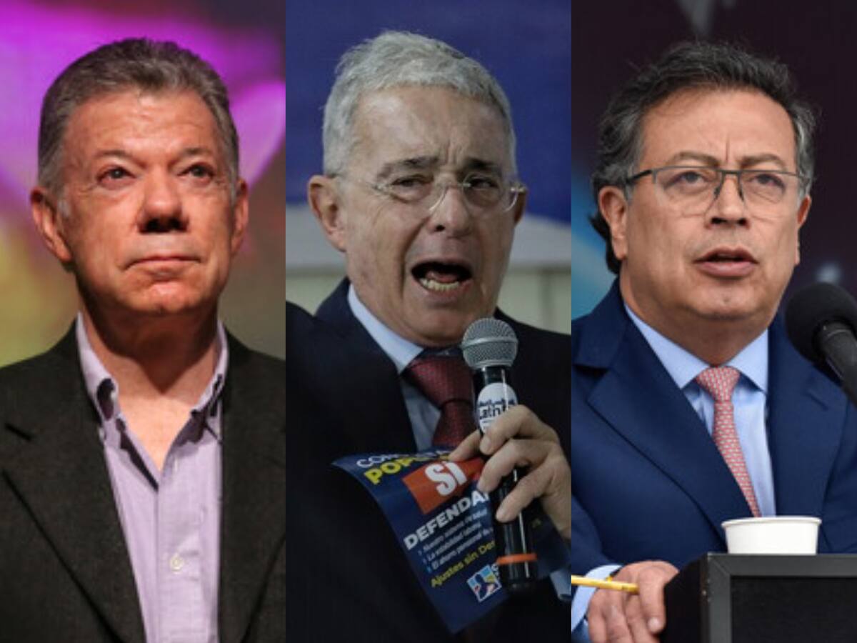 Álvaro Uribe arremetió contra Juan Manuel Santos y lo comparó con Gustavo Petro