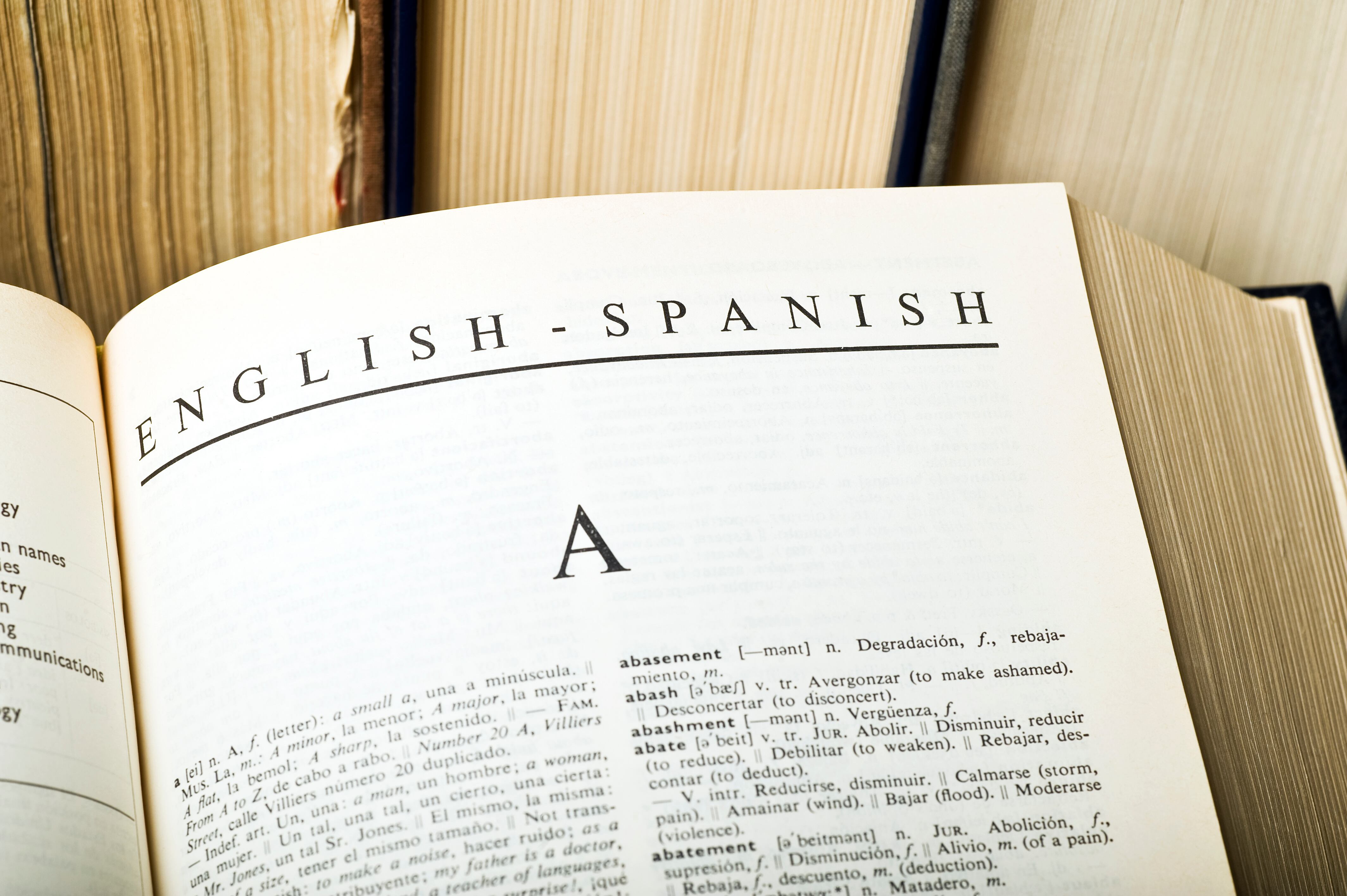Diccionario inglés - español (GettyImages)