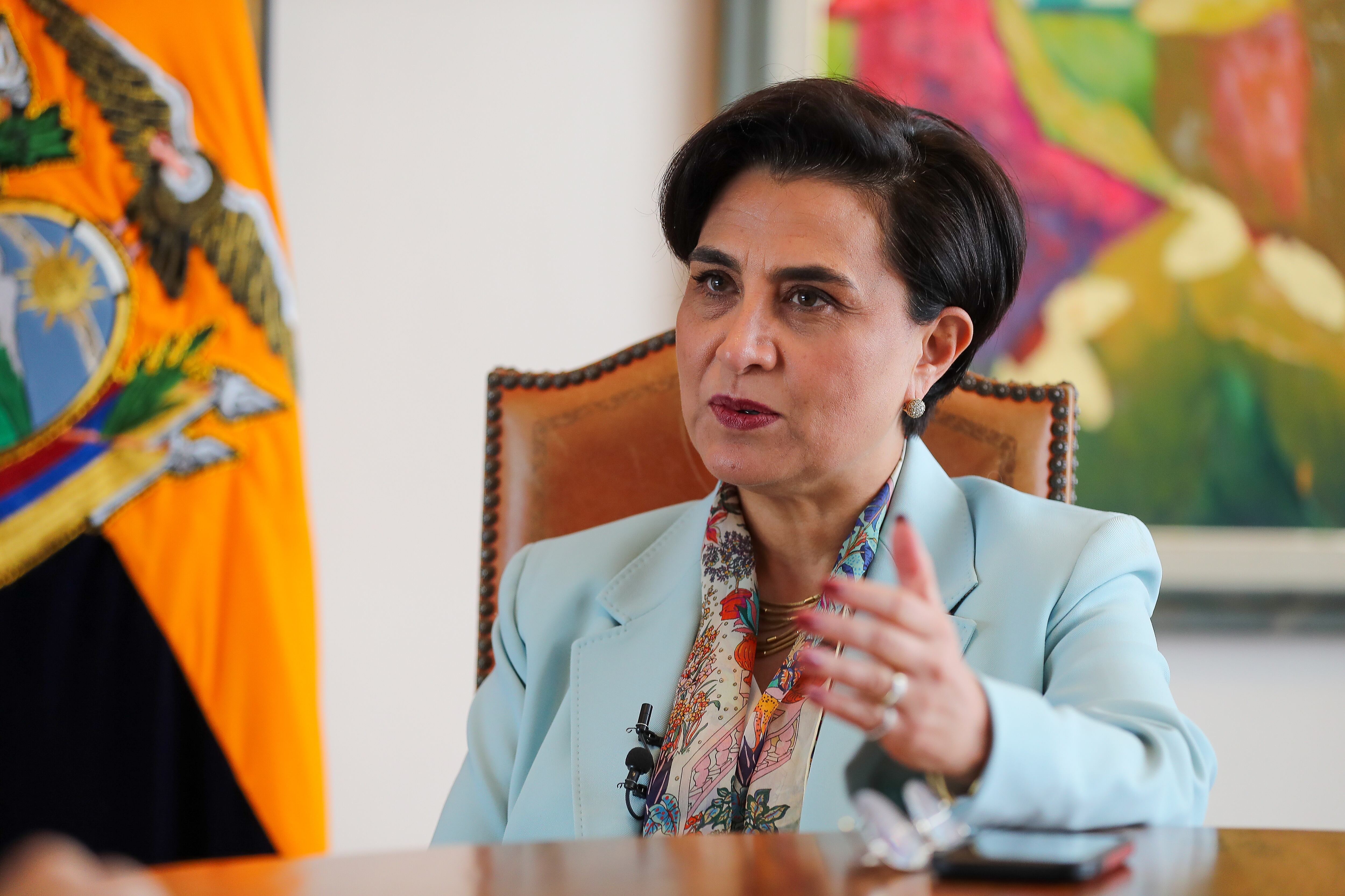 Ministra de Relaciones Exteriores y Movilidad Humana de Ecuador, Gabriela Sommerfeld. Foto: EFE/ José Jácome ARCHIVO