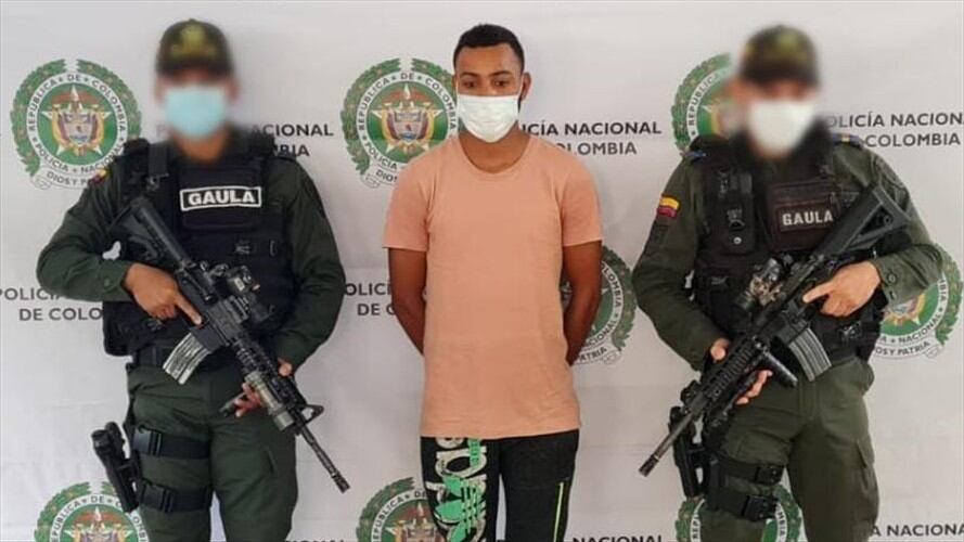 A la cárcel presunto extorsionista del Clan del Golfo en Córdoba. Foto: prensa Policía.