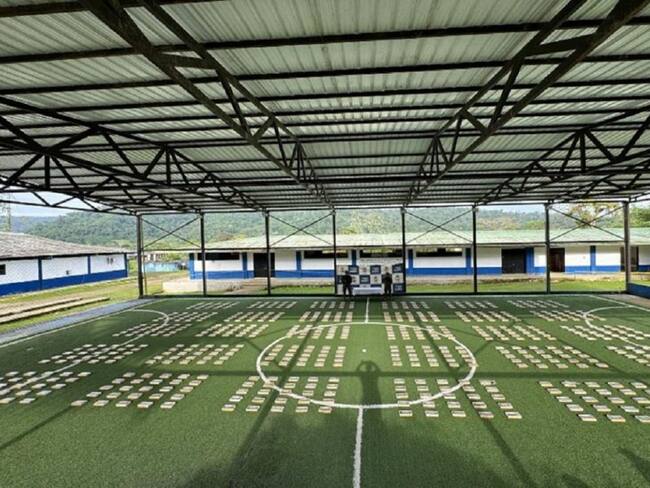 Ejército halló depósito ilegal de estupefacientes avaluado en más de 33 millones de dólares. Foto: Fuerzas Militares.