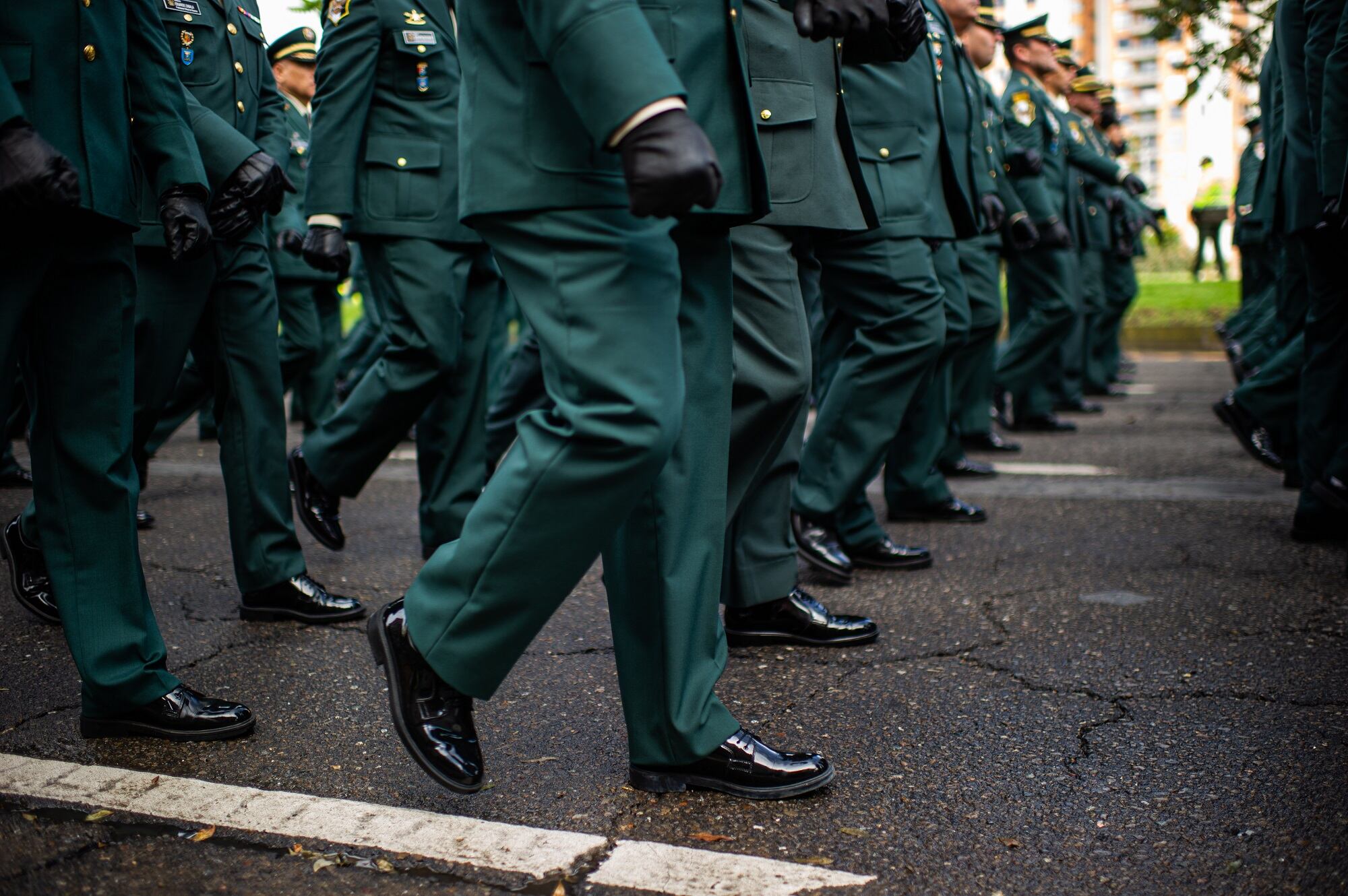 Imagen de referencia de oficiales del Ejército. (Photo by Sebastian Barros/NurPhoto via Getty Images)