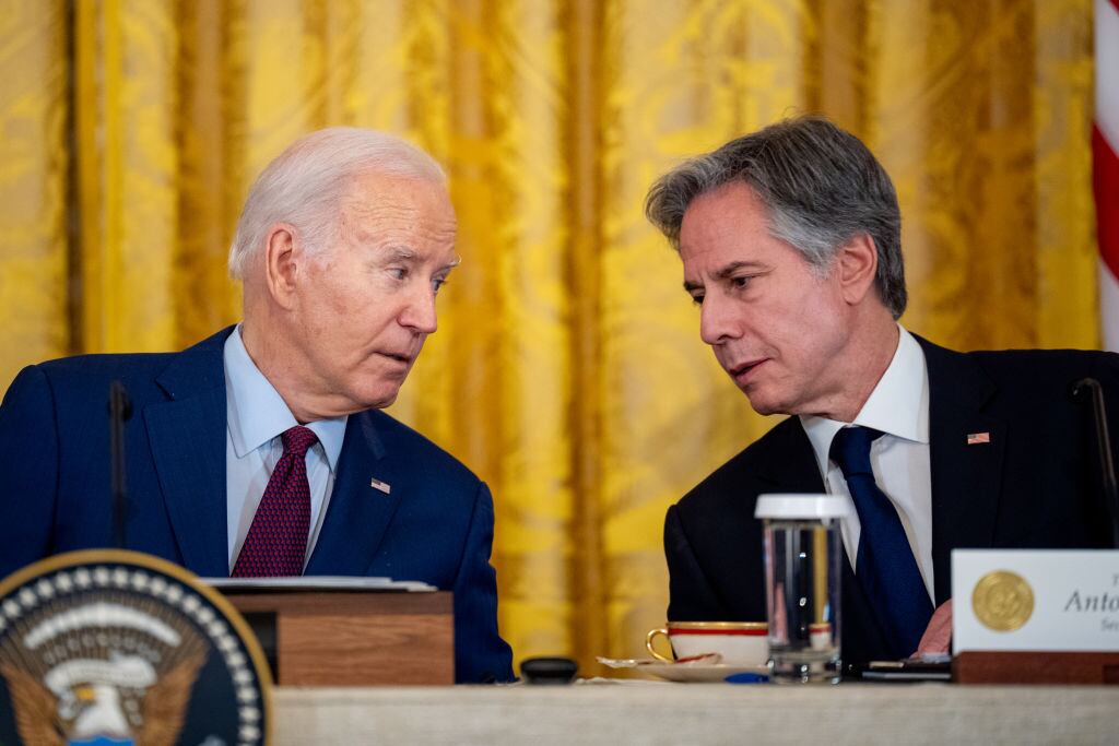 Joe Biden y Antony Blinken. (Photo by Andrew Harnik/Getty Images)